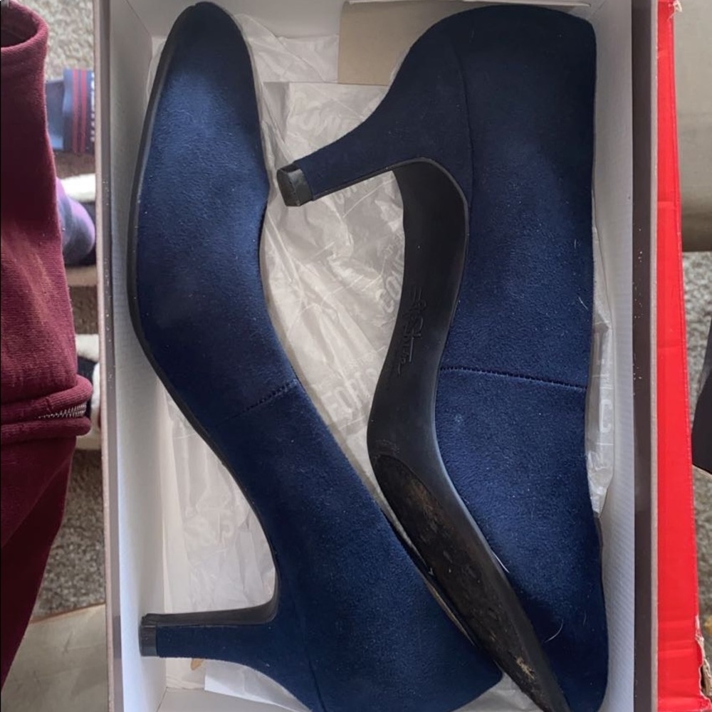 Blue high heels